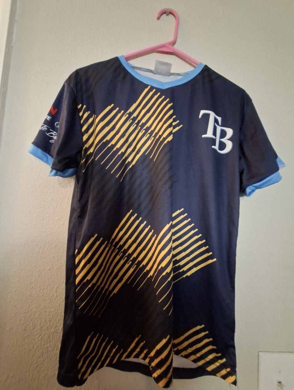 Navy Blue & Yellow TB Logo Athletic Jersey